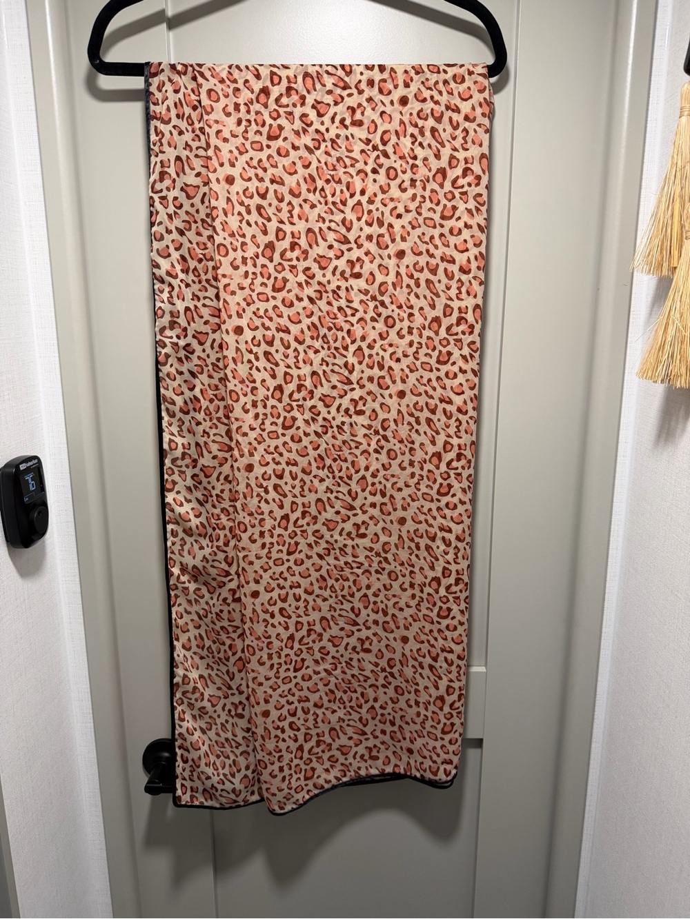 Leopard Print Decorative scarf - Cream and Rust